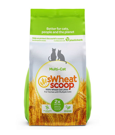 sWheat Scoop Multi-Cat All Natural Wheat Superior Fast Clumping Cat Litter - 5.44KG